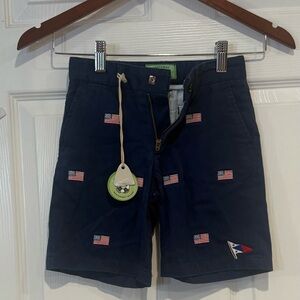 Castaway Navy Shorts with Flag Detail